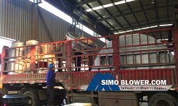 The garbage incineration line centrifugal blower fans are delivered