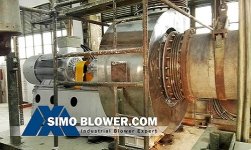 200℃ hot nitrogen draft fan commissioning on site
